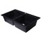 Alfi Brand Black 34" Drop-In Dbl Bowl Granite Composite Kitchen Sink AB3420DI-BLA - alternate 4